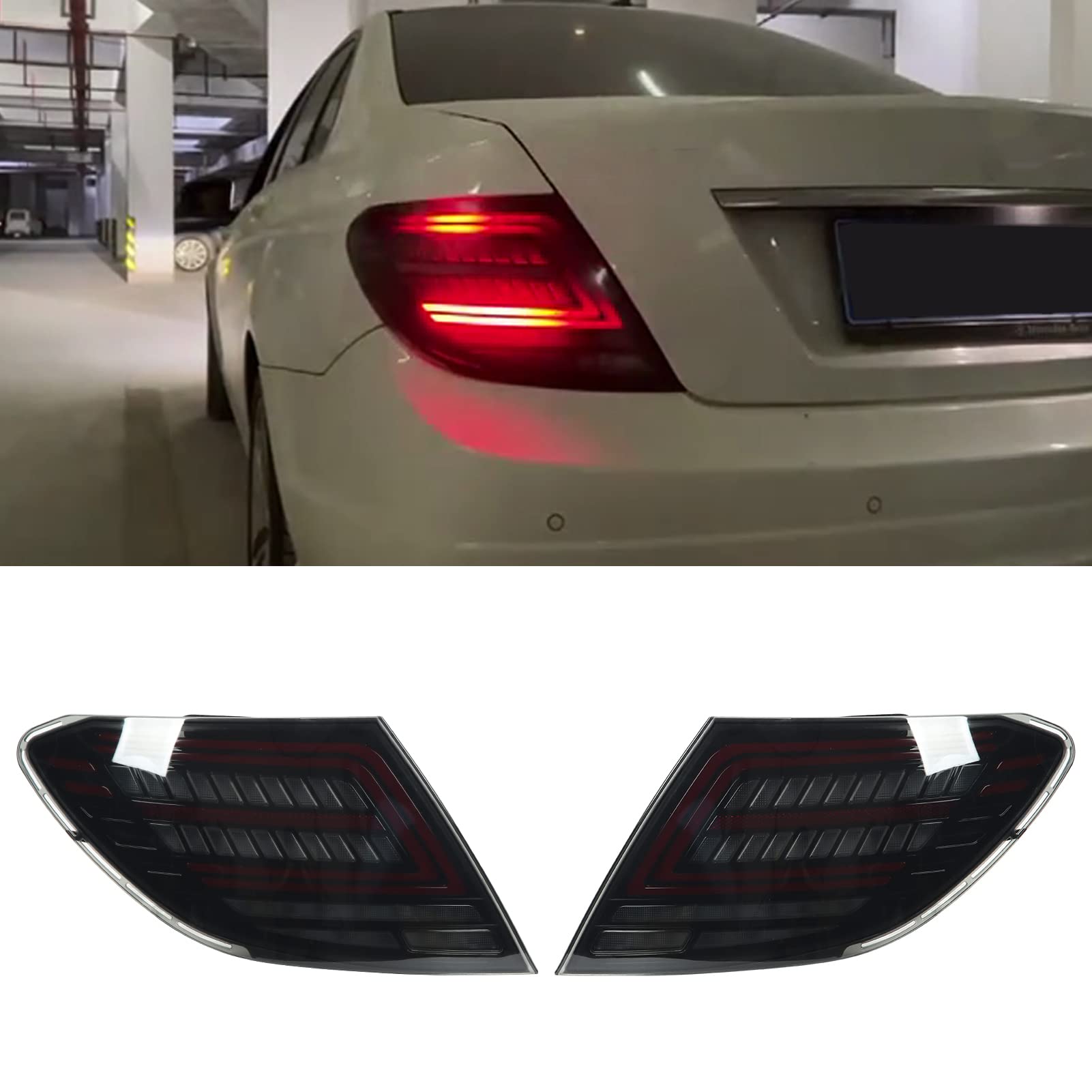 Amazon | Cクラス W204 LED テールライト、ダイナミック Sequentia LED